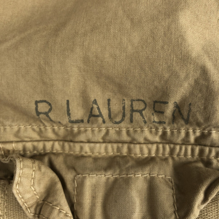 2000'S Ralph Lauren Polo Jeans Company stenciled cotton jacket, men's size M cotton Beige type Vintage Second Hand