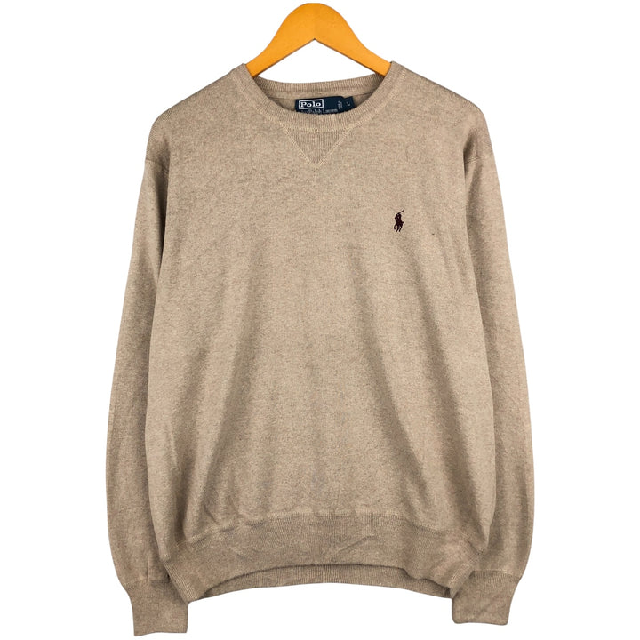 Ralph Lauren POLO by Ralph Lauren Cotton Knit Sweater Men's L size cotton Beige type Vintage Second Hand