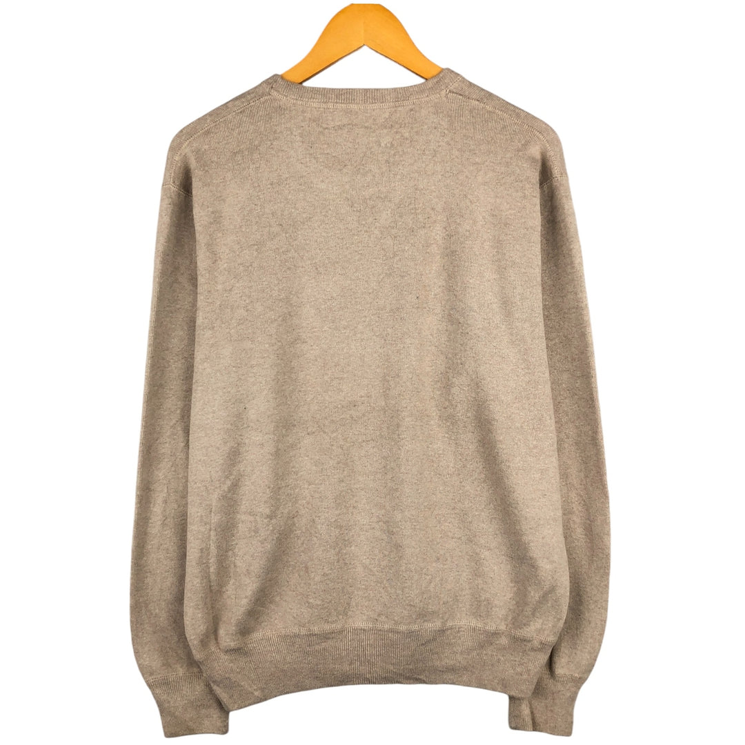 Ralph Lauren POLO by Ralph Lauren Cotton Knit Sweater Men's L size cotton Beige type Vintage Second Hand