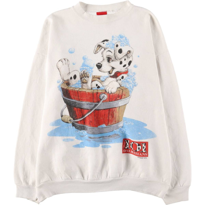 101 Dalmatians 90'S Vintage Character Sweatshirt, Men's XL cotton white type Vintage Second Hand