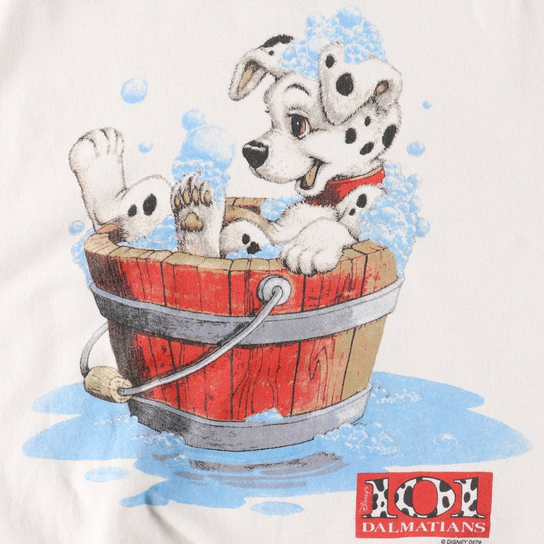 101 Dalmatians 90'S Vintage Character Sweatshirt, Men's XL cotton white type Vintage Second Hand