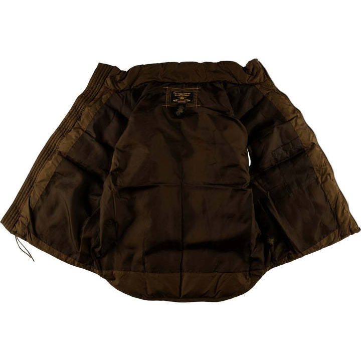 2000'S Ralph Lauren Polo Jeans Company down vest, men's size L polyester brown type Vintage Second Hand