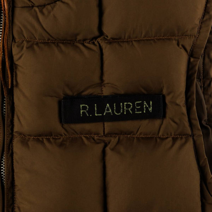 2000'S Ralph Lauren Polo Jeans Company down vest, men's size L polyester brown type Vintage Second Hand