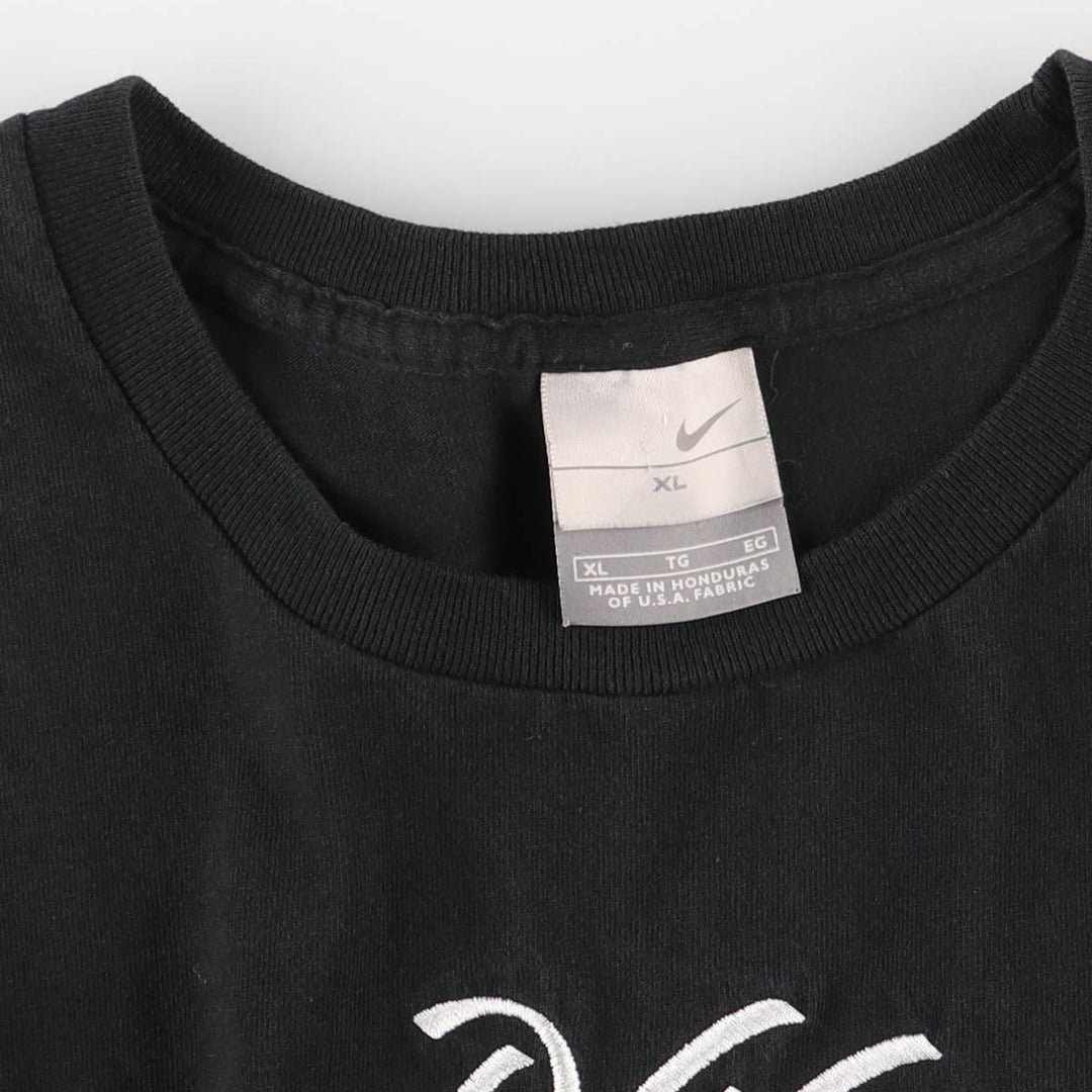 00'S Nike NIKE Long T-shirt Long T Men's XL size cotton black type Vintage Second Hand