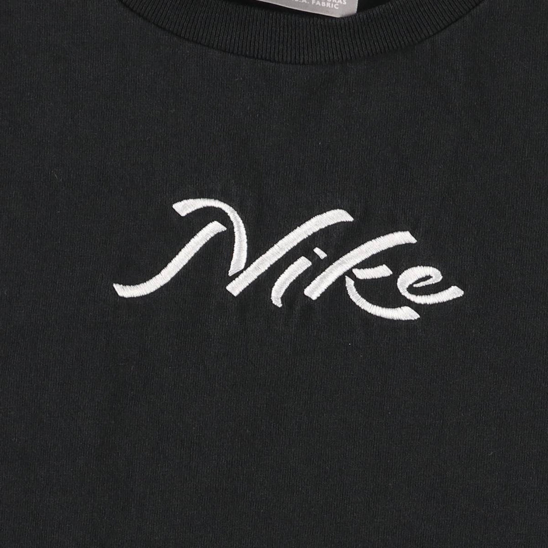 00'S Nike NIKE Long T-shirt Long T Men's XL size cotton black type Vintage Second Hand