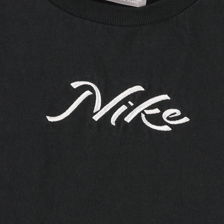 00'S Nike NIKE Long T-shirt Long T Men's XL size cotton black type Vintage Second Hand