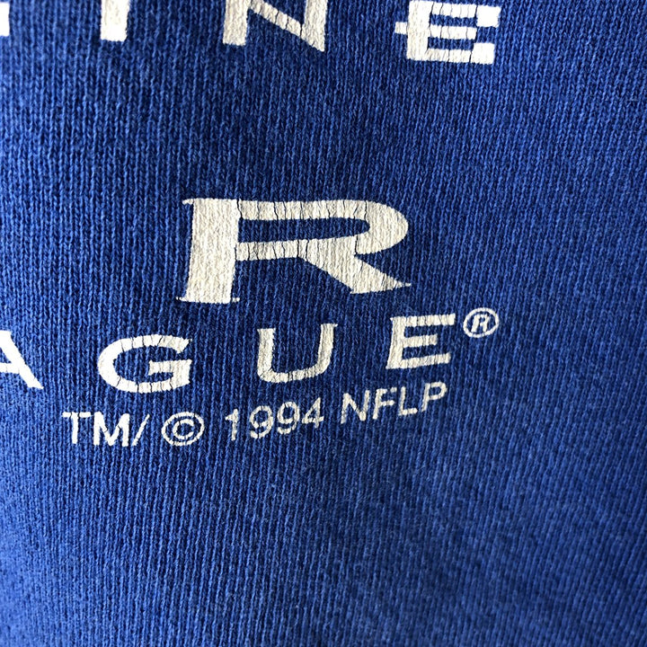 Vintage 90'S NFL Denver Broncos Logo ATHLETIC Print Sweatshirt, Made in USA, Men's Size L cotton blue type Vintage Second Hand
