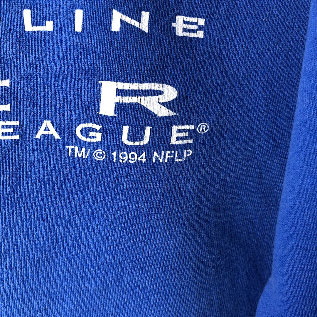 Vintage 90'S NFL Denver Broncos Logo ATHLETIC Print Sweatshirt, Made in USA, Men's Size L cotton blue type Vintage Second Hand