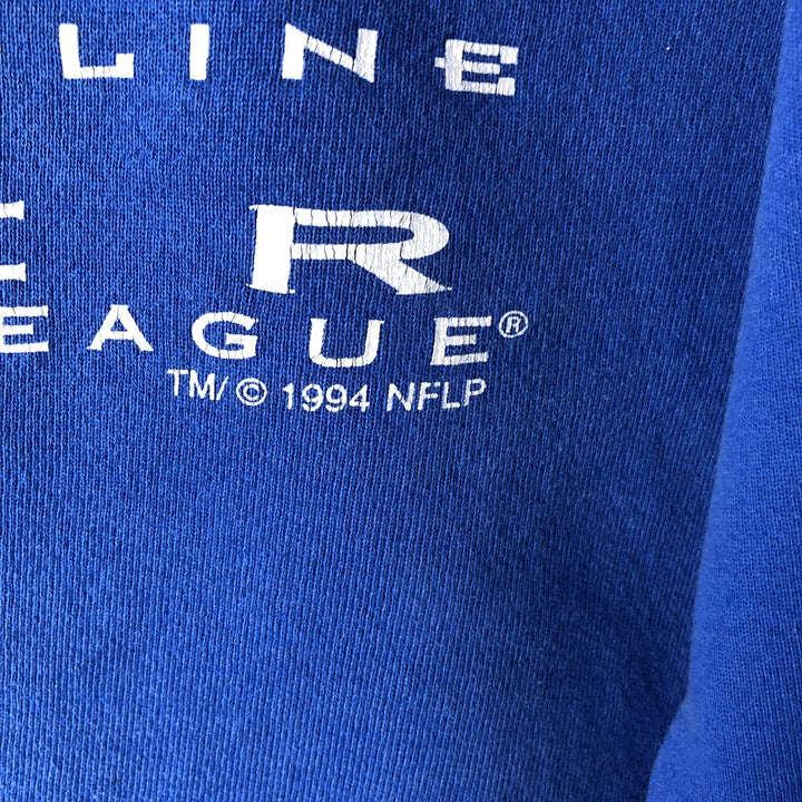 Vintage 90'S NFL Denver Broncos Logo ATHLETIC Print Sweatshirt, Made in USA, Men's Size L cotton blue type Vintage Second Hand