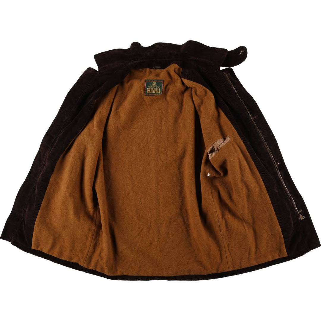 Vintage GRENFELL corduroy hunting jacket, made in England, size M, men's unclear brown type Vintage Second Hand