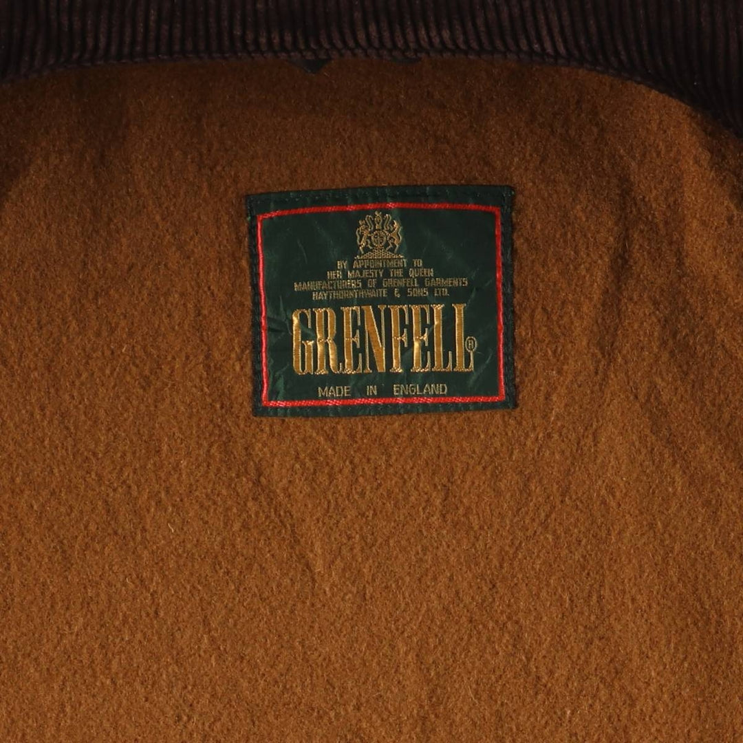 Vintage GRENFELL corduroy hunting jacket, made in England, size M, men's unclear brown type Vintage Second Hand