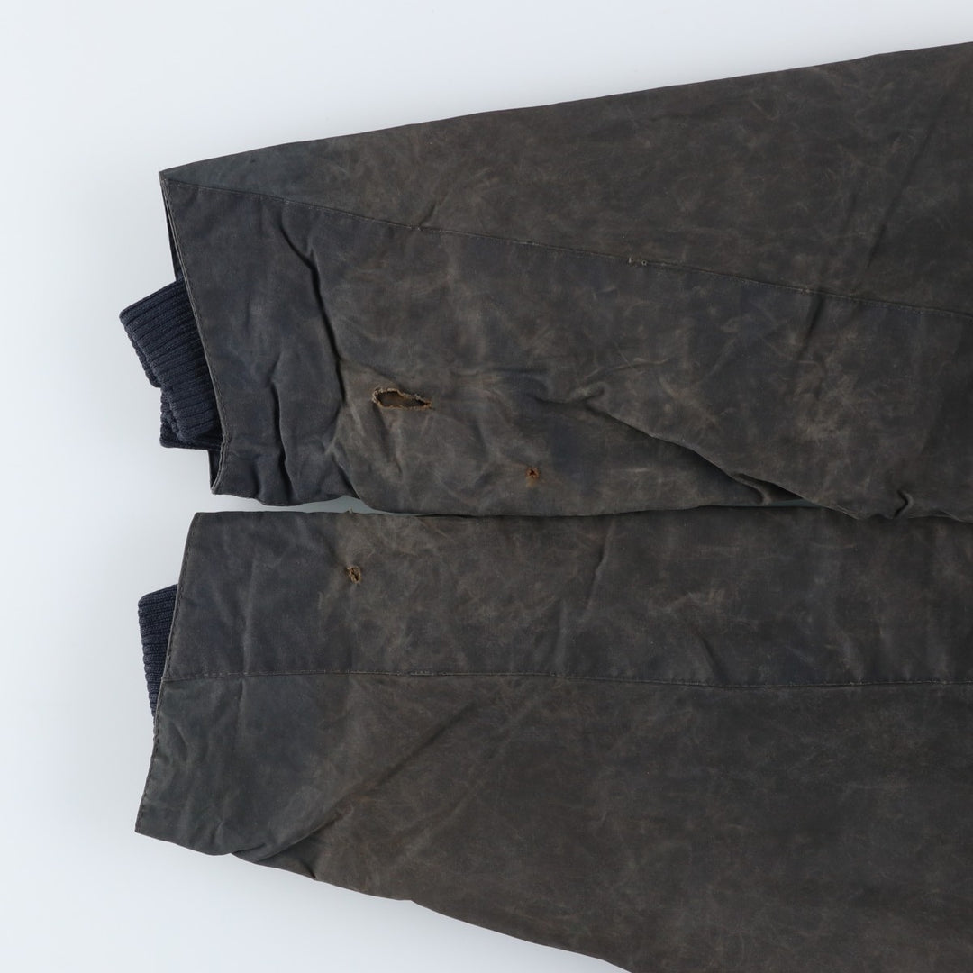 2000'S Barbour BEDALE waxed cotton oiled jacket, Made in England, C42, Men's size L cotton Charcoal Vintage Second Hand