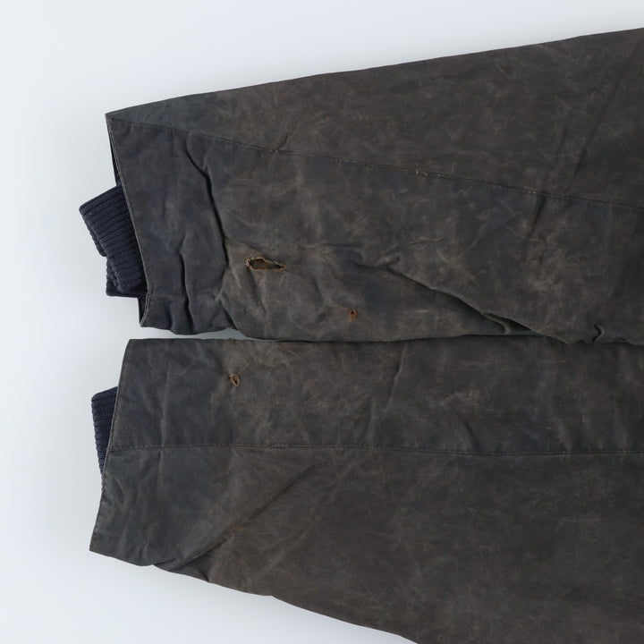 2000'S Barbour BEDALE waxed cotton oiled jacket, Made in England, C42, Men's size L cotton Charcoal Vintage Second Hand