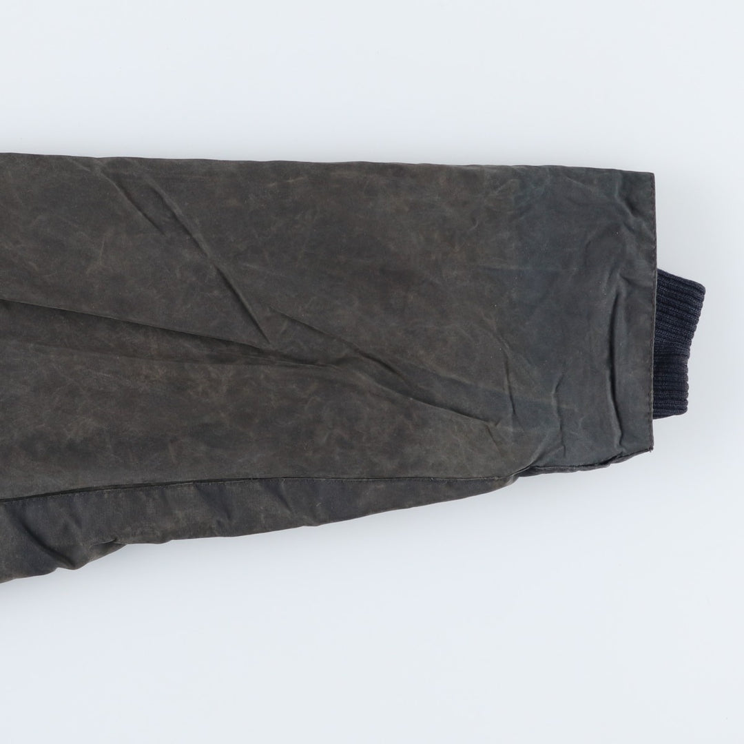 2000'S Barbour BEDALE waxed cotton oiled jacket, Made in England, C42, Men's size L cotton Charcoal Vintage Second Hand