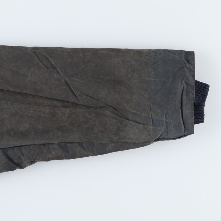 2000'S Barbour BEDALE waxed cotton oiled jacket, Made in England, C42, Men's size L cotton Charcoal Vintage Second Hand