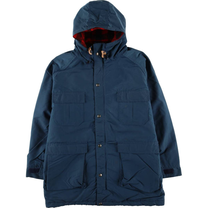 1980'S LLBean Baxter State Parka Mountain Parka Shell Jacket Made in USA Men's Size L Nylon navy blue type Vintage Second Hand