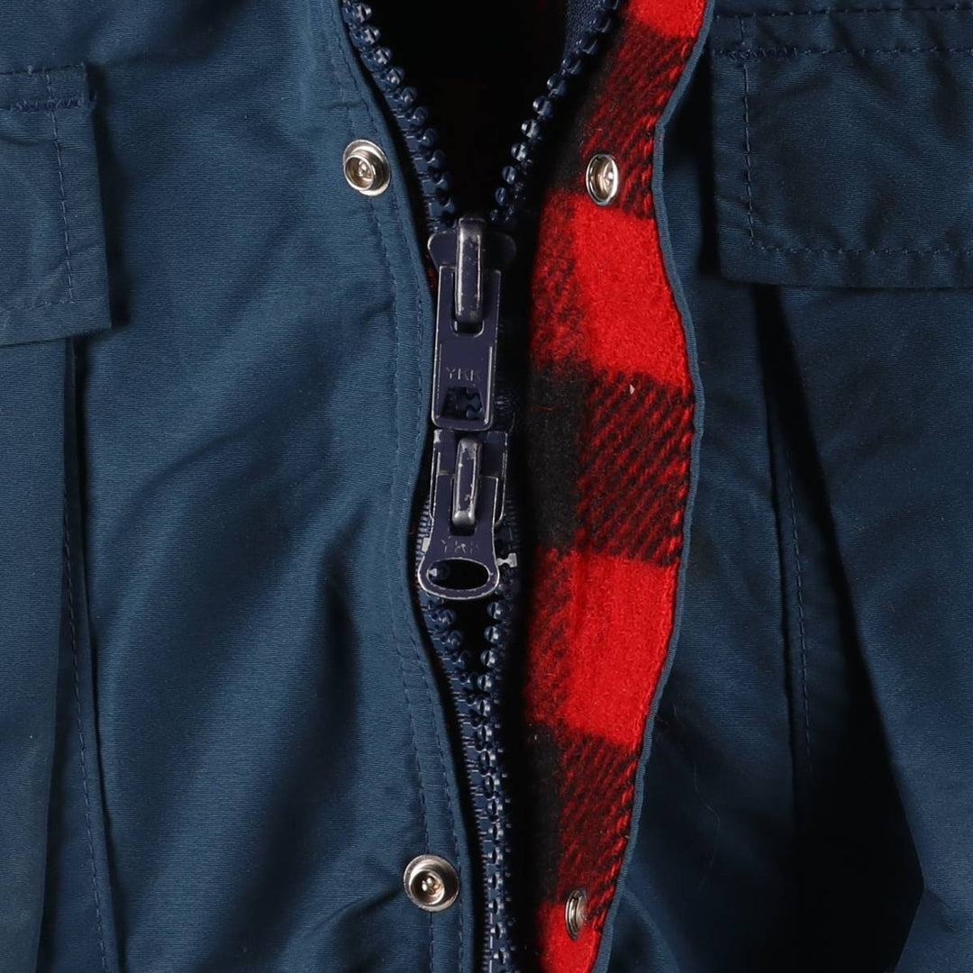 1980'S LLBean Baxter State Parka Mountain Parka Shell Jacket Made in USA Men's Size L Nylon navy blue type Vintage Second Hand