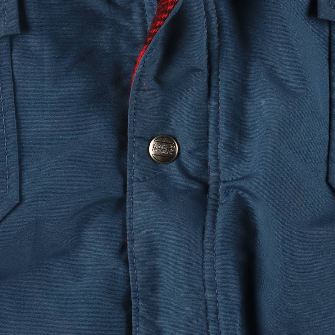 1980'S LLBean Baxter State Parka Mountain Parka Shell Jacket Made in USA Men's Size L Nylon navy blue type Vintage Second Hand