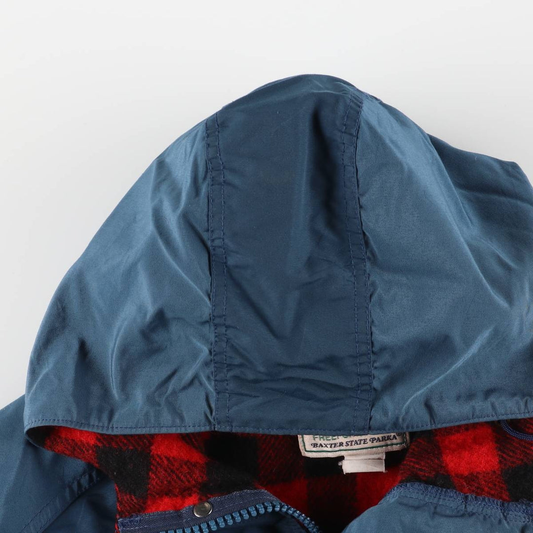 1980'S LLBean Baxter State Parka Mountain Parka Shell Jacket Made in USA Men's Size L Nylon navy blue type Vintage Second Hand