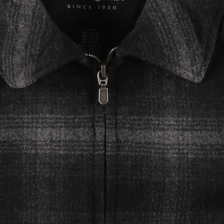 Eddie Bauer Ombre Check Padded Wool Sports Jacket, Men's Size Medium wool gray type Vintage Second Hand