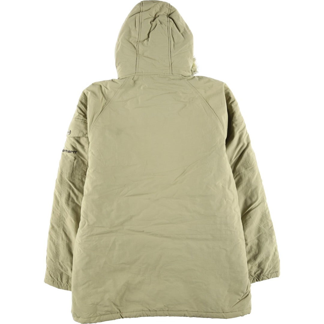 Carhartt padded parka/puffer jacket, men's size L Nylon Beige type Vintage Second Hand