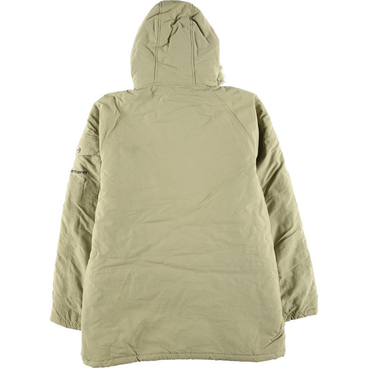 Carhartt padded parka/puffer jacket, men's size L Nylon Beige type Vintage Second Hand