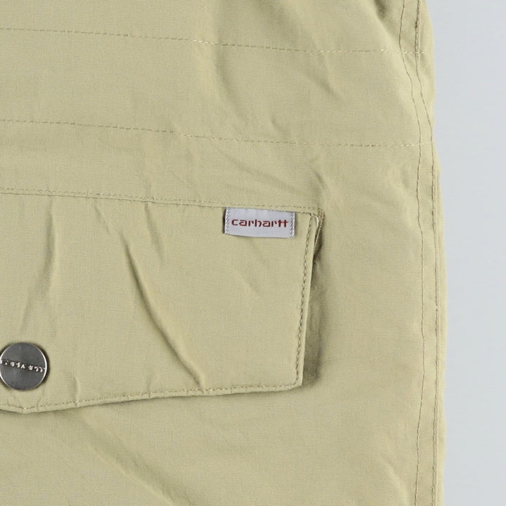 Carhartt padded parka/puffer jacket, men's size L Nylon Beige type Vintage Second Hand
