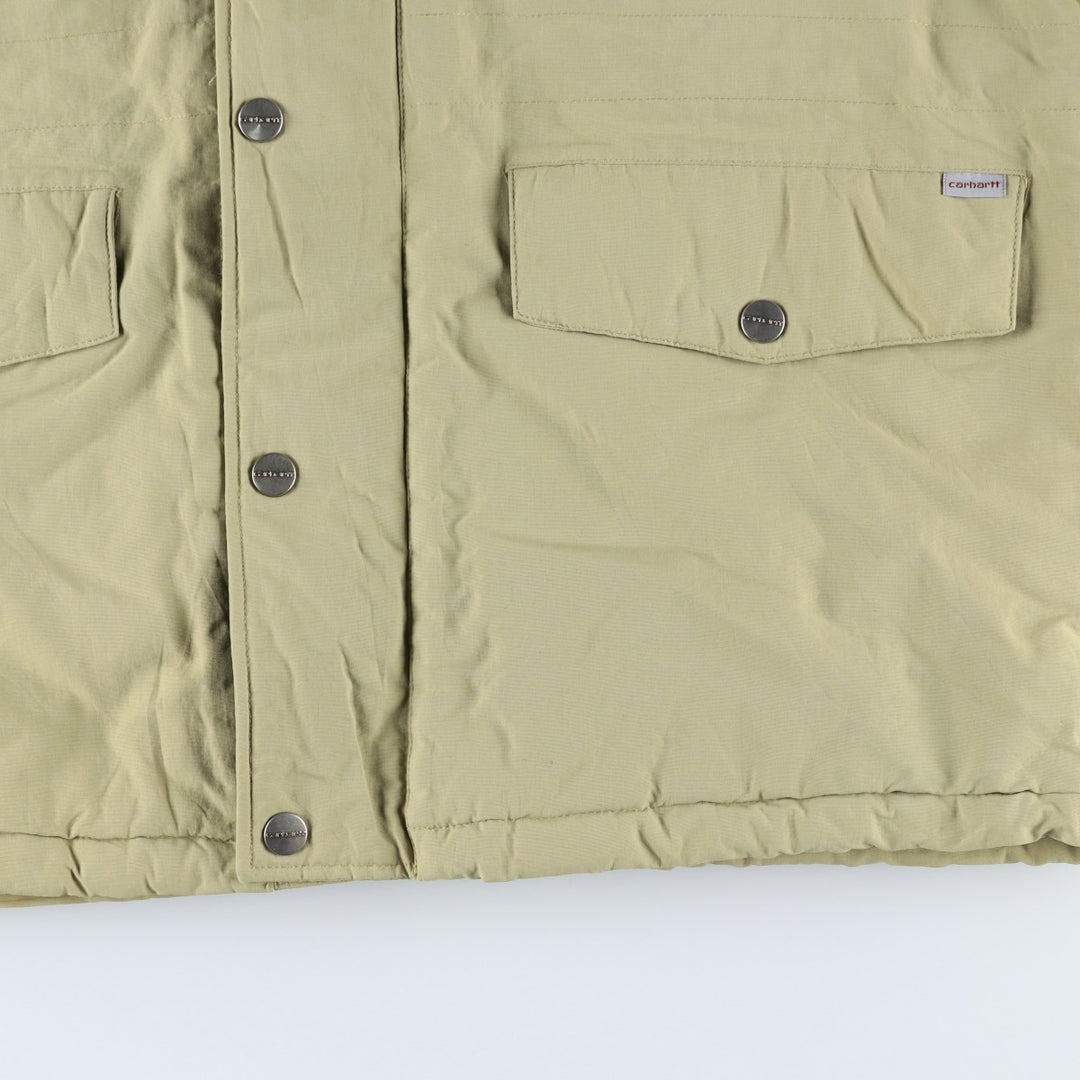 Carhartt padded parka/puffer jacket, men's size L Nylon Beige type Vintage Second Hand
