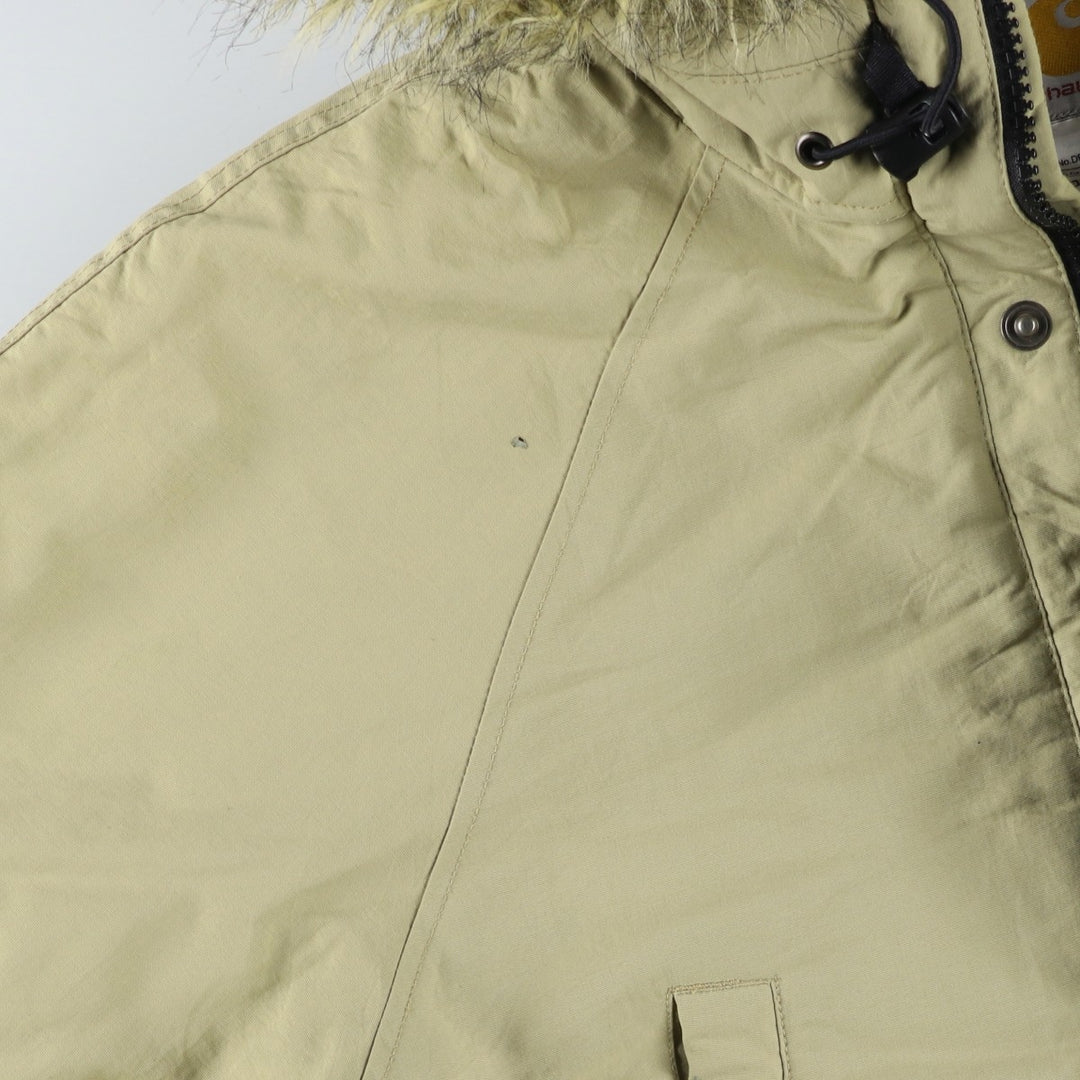 Carhartt padded parka/puffer jacket, men's size L Nylon Beige type Vintage Second Hand