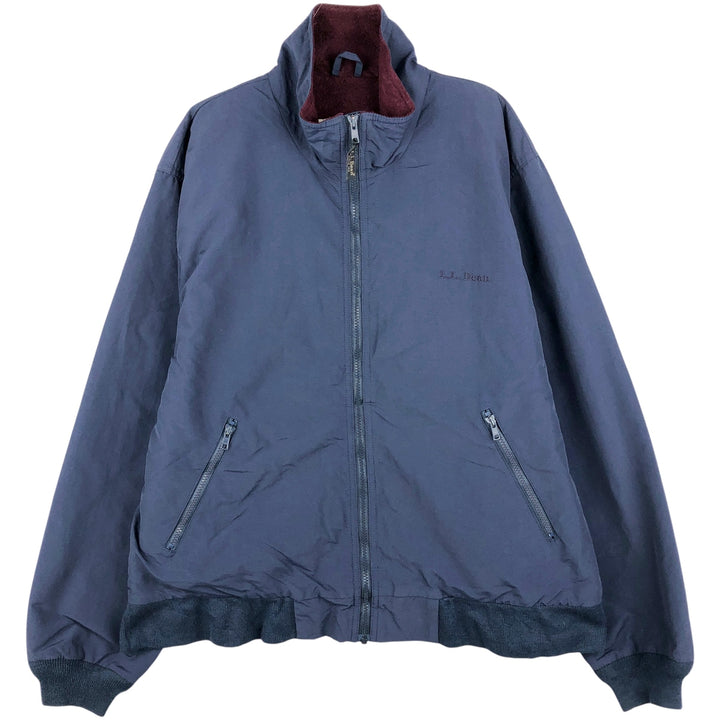 90s-00'S LLBean Nylon Jacket, Men's Size L Nylon navy blue type Vintage Second Hand