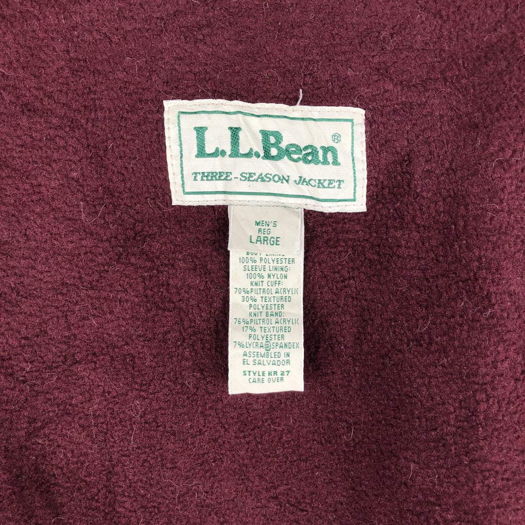90s-00'S LLBean Nylon Jacket, Men's Size L Nylon navy blue type Vintage Second Hand