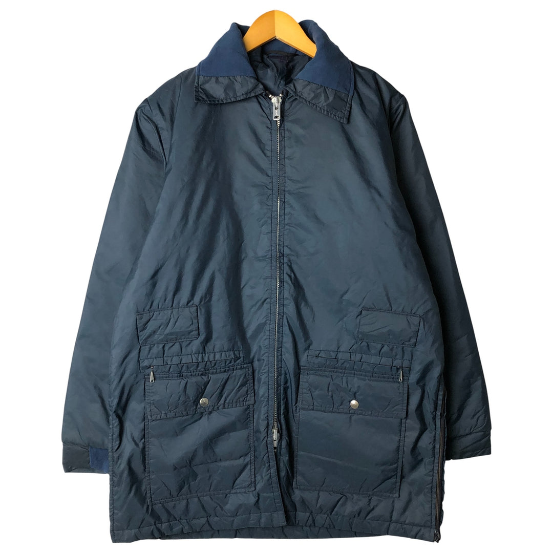 Vintage 1970'S WOOLRICH padded puffer jacket, size L, men's Nylon navy blue type Vintage Second Hand