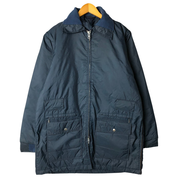 Vintage 1970'S WOOLRICH padded puffer jacket, size L, men's Nylon navy blue type Vintage Second Hand