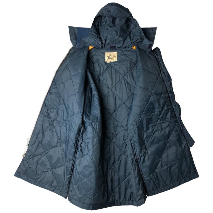 Vintage 1970'S WOOLRICH padded puffer jacket, size L, men's Nylon navy blue type Vintage Second Hand