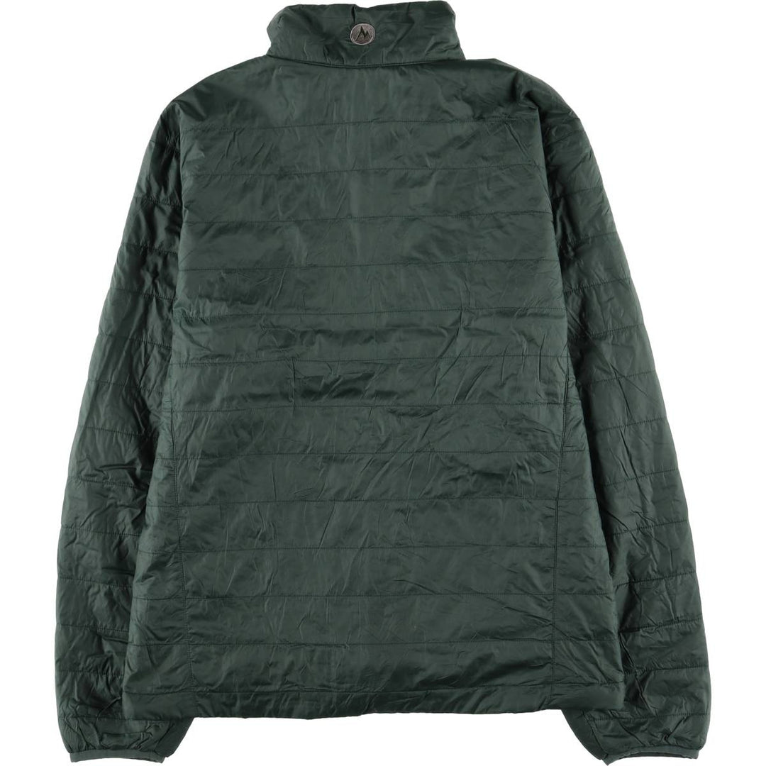 2000'S Marmot padded puffer jacket, men's size M Recycled nylon Green type dark green Vintage Second Hand
