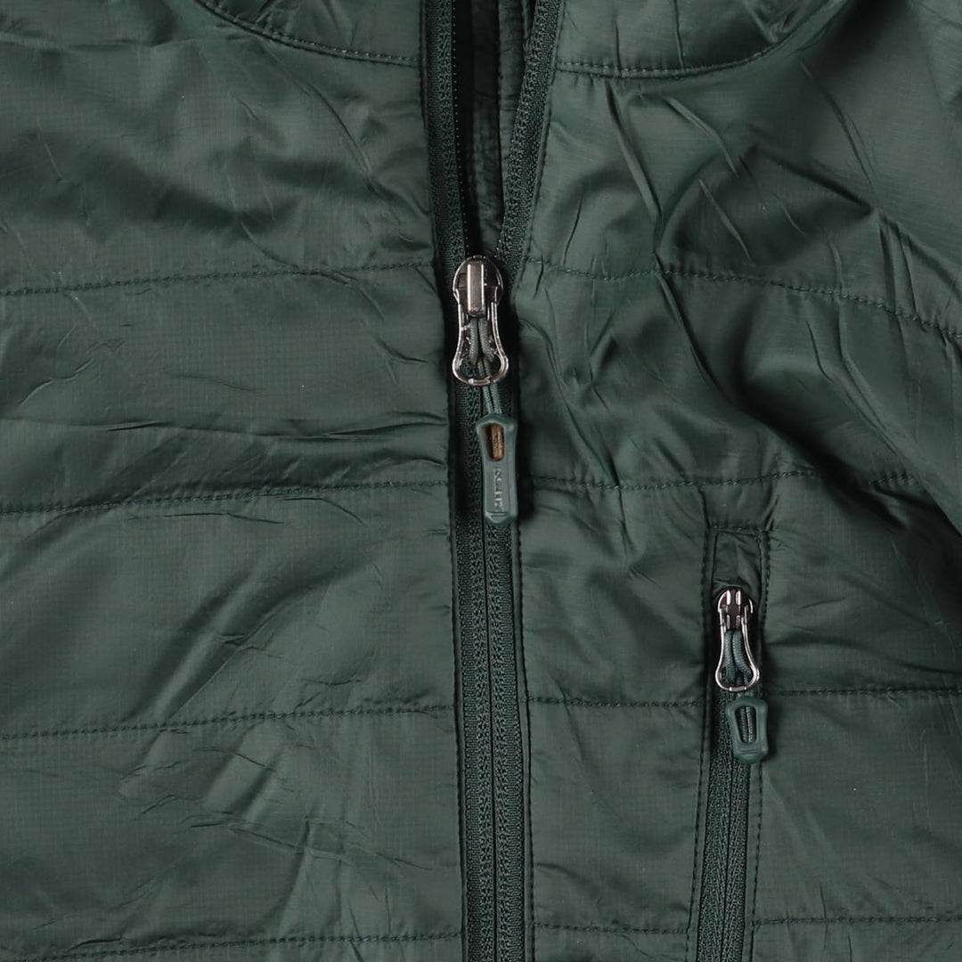 2000'S Marmot padded puffer jacket, men's size M Recycled nylon Green type dark green Vintage Second Hand