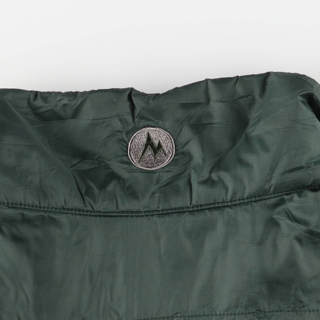 2000'S Marmot padded puffer jacket, men's size M Recycled nylon Green type dark green Vintage Second Hand