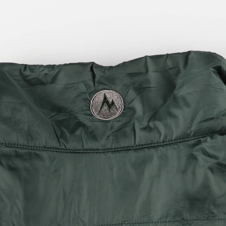 2000'S Marmot padded puffer jacket, men's size M Recycled nylon Green type dark green Vintage Second Hand