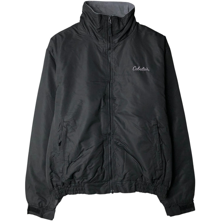 90s-00'S Cabelas padded puffer jacket, men's size L polyester black type Vintage Second Hand