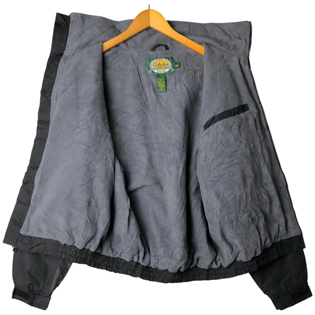 90s-00'S Cabelas padded puffer jacket, men's size L polyester black type Vintage Second Hand