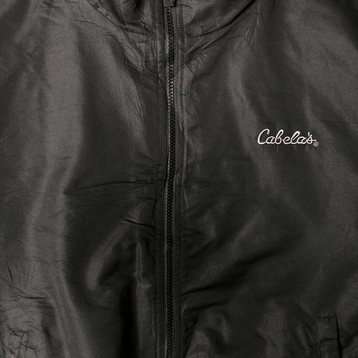 90s-00'S Cabelas padded puffer jacket, men's size L polyester black type Vintage Second Hand