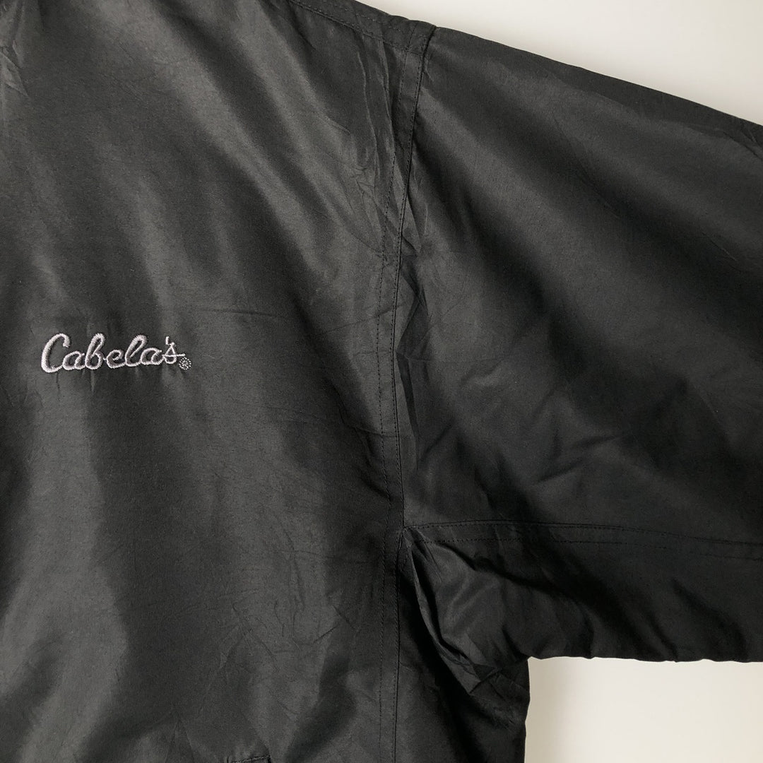90s-00'S Cabelas padded puffer jacket, men's size L polyester black type Vintage Second Hand