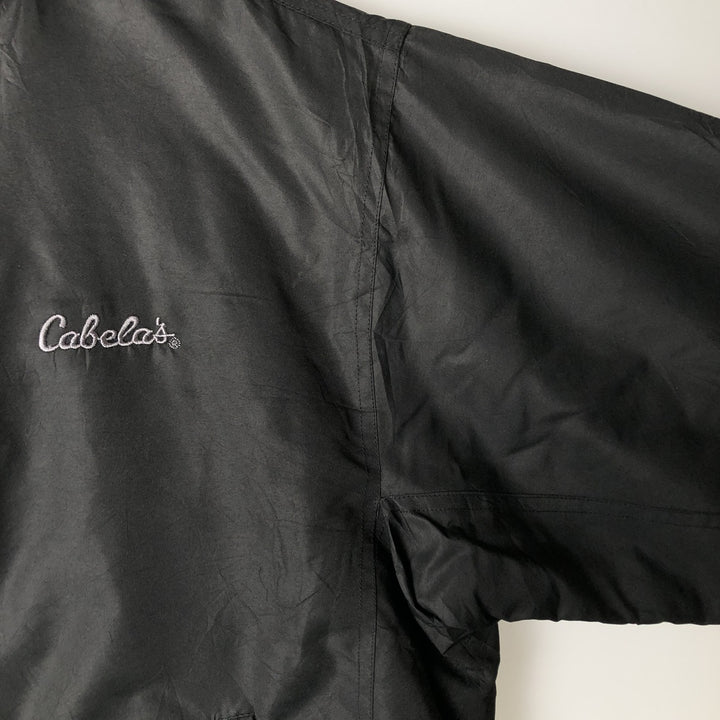 90s-00'S Cabelas padded puffer jacket, men's size L polyester black type Vintage Second Hand