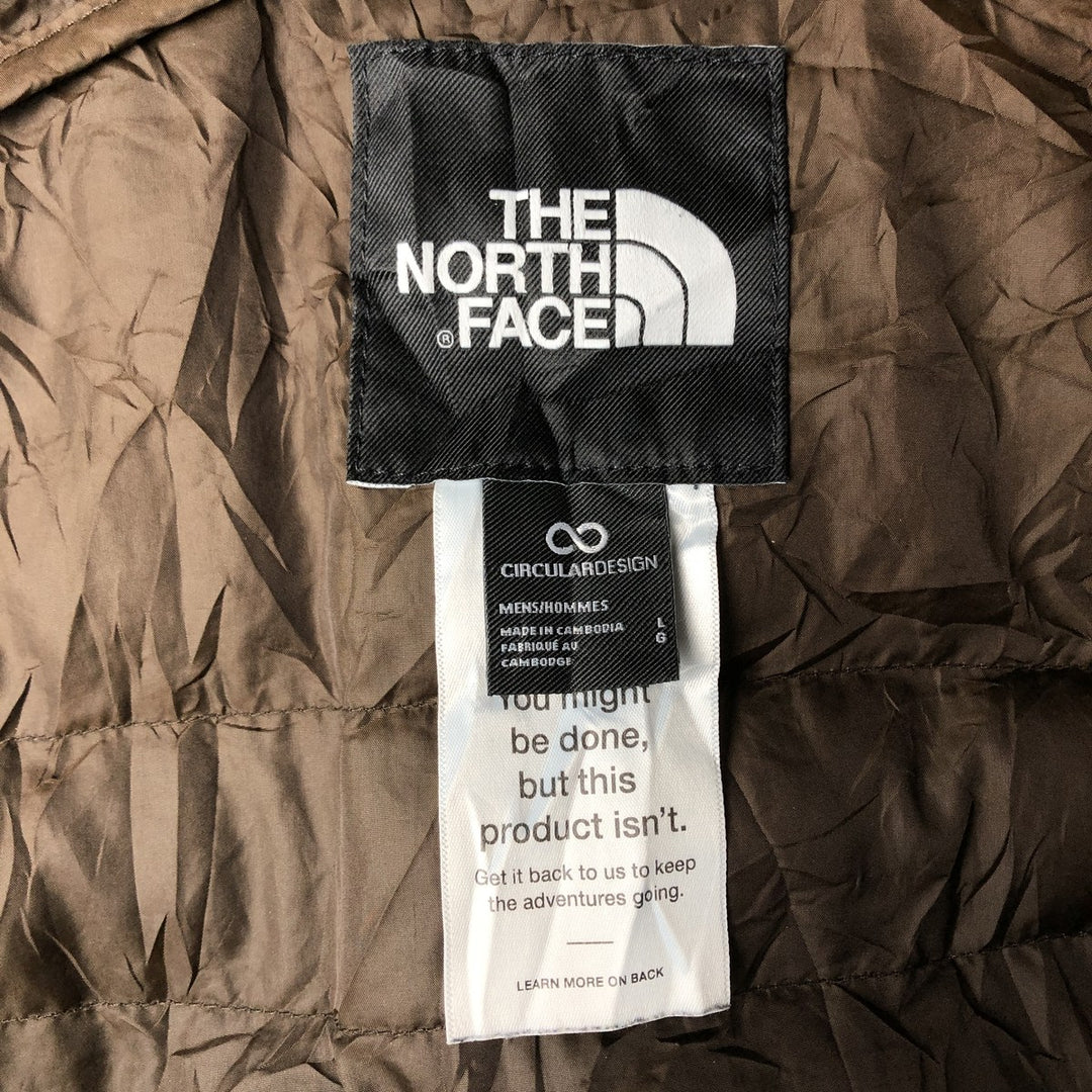 The North Face CIRCULARD DESIGN padded puffer jacket, men's size L polyester brown type Vintage Second Hand