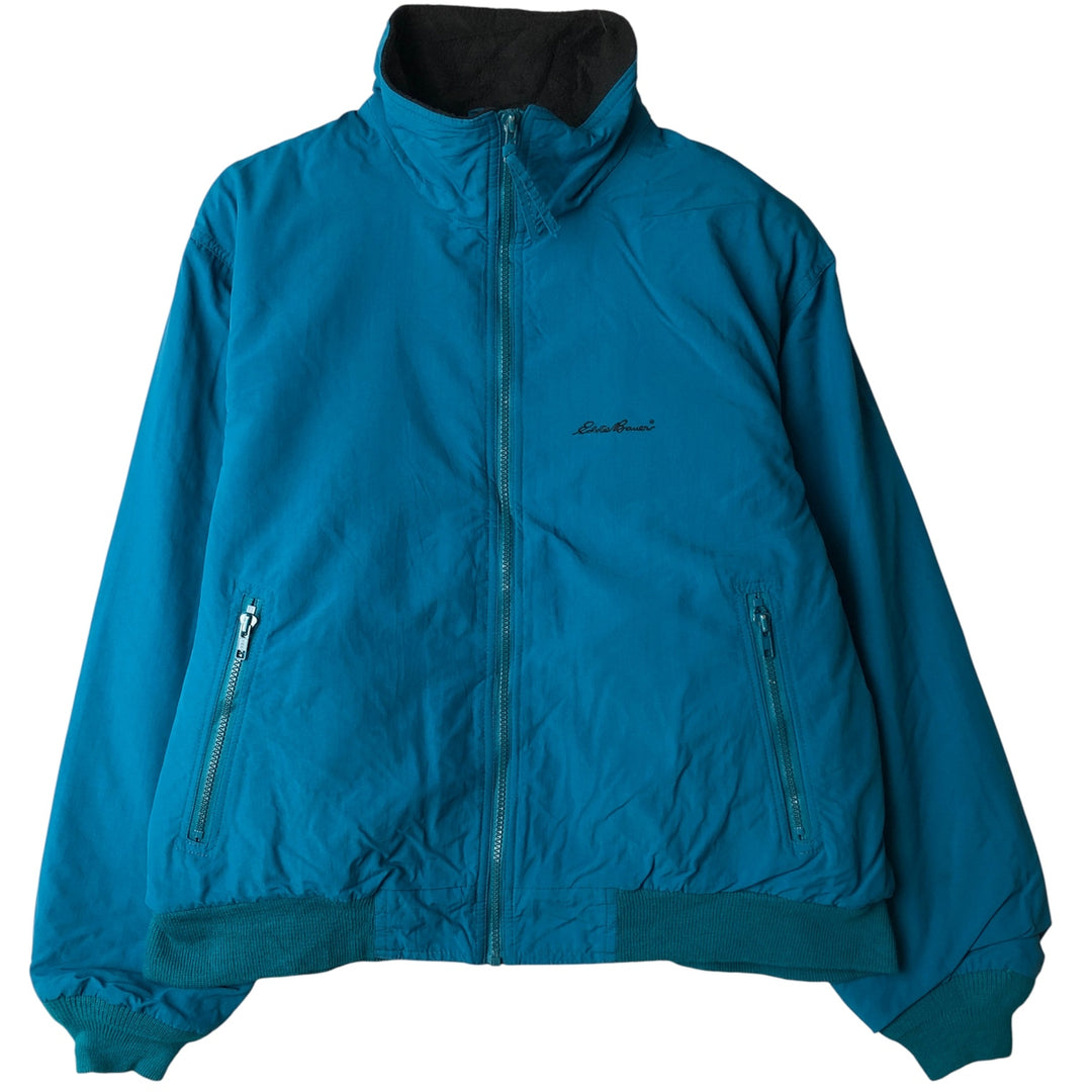80s-90'S Eddie Bauer WINDfoil Padded Puffer Jacket with Black Tag, Made in USA, Men's Size Medium Nylon turquoise blue Vintage Second Hand