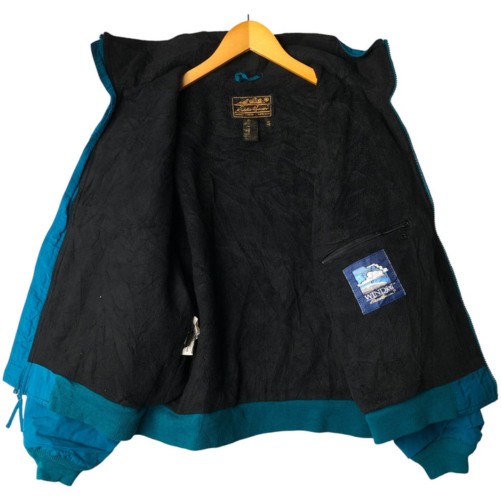 80s-90'S Eddie Bauer WINDfoil Padded Puffer Jacket with Black Tag, Made in USA, Men's Size Medium Nylon turquoise blue Vintage Second Hand