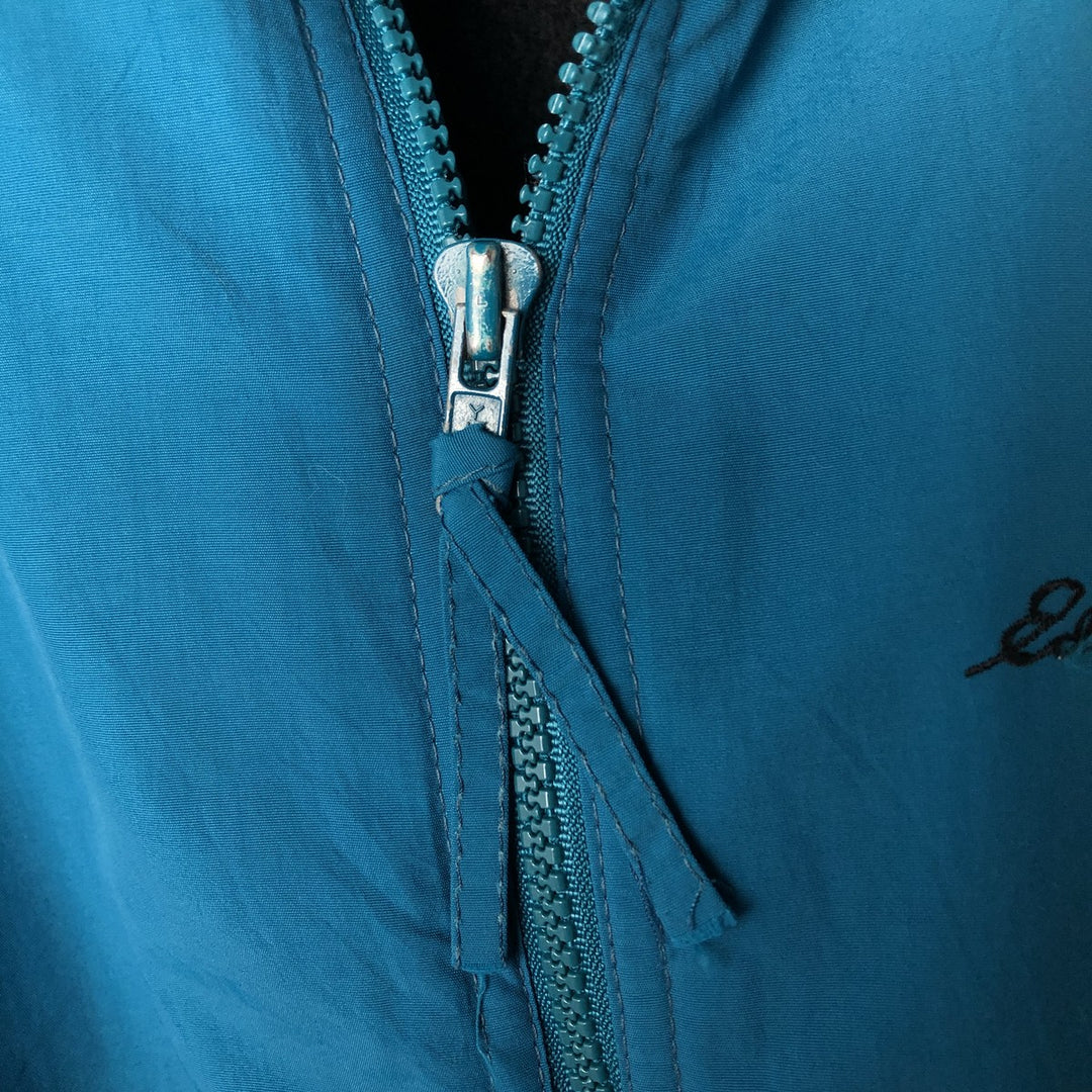 80s-90'S Eddie Bauer WINDfoil Padded Puffer Jacket with Black Tag, Made in USA, Men's Size Medium Nylon turquoise blue Vintage Second Hand