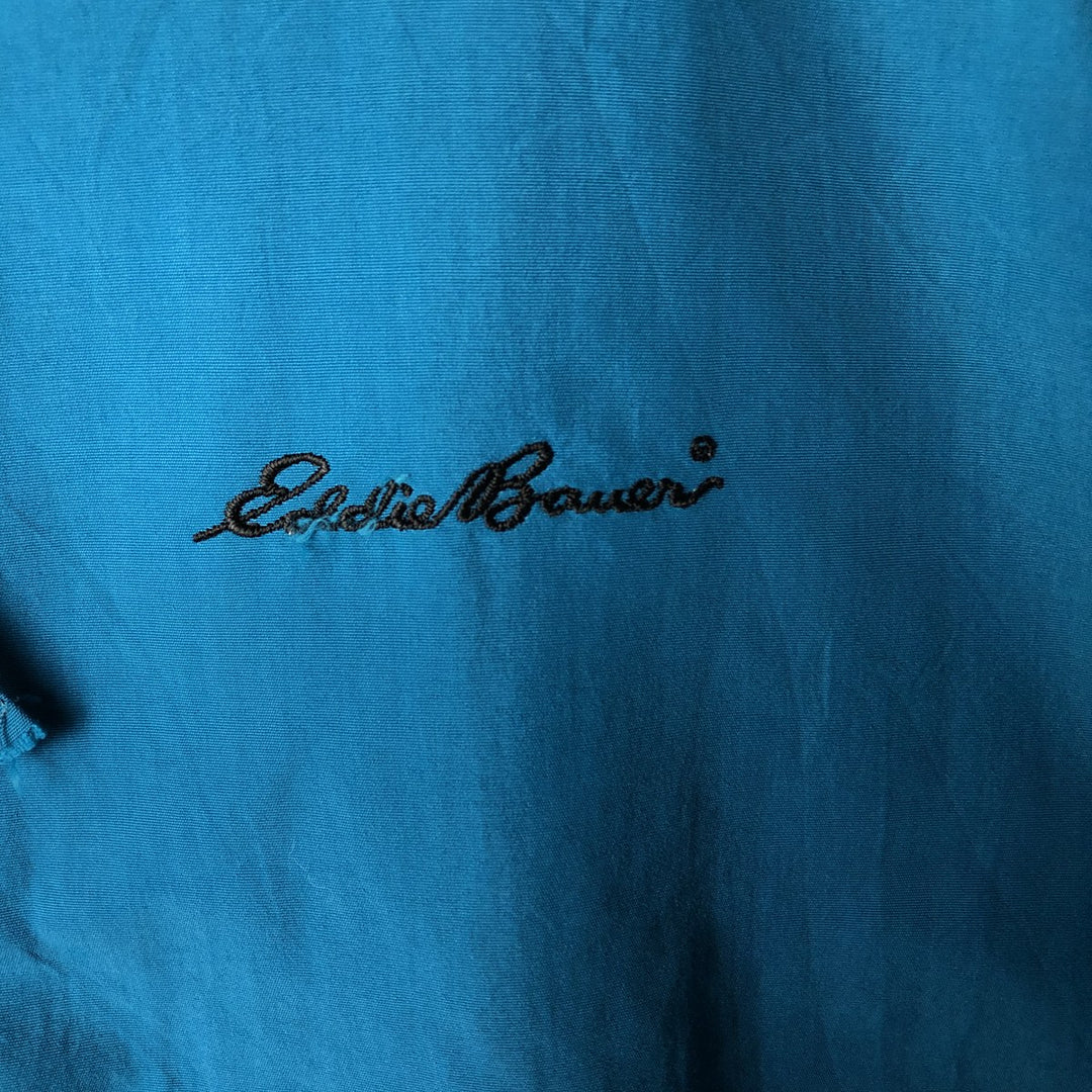 80s-90'S Eddie Bauer WINDfoil Padded Puffer Jacket with Black Tag, Made in USA, Men's Size Medium Nylon turquoise blue Vintage Second Hand