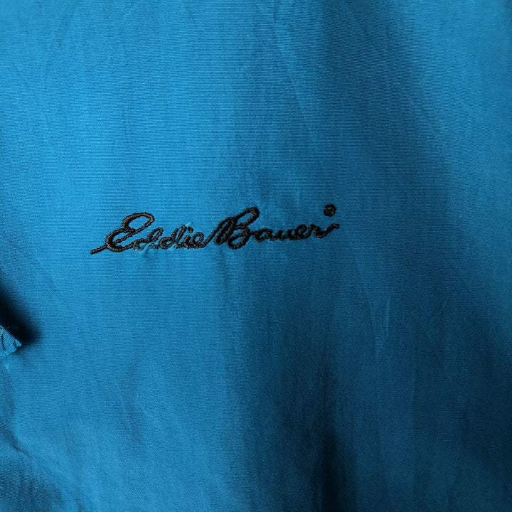 80s-90'S Eddie Bauer WINDfoil Padded Puffer Jacket with Black Tag, Made in USA, Men's Size Medium Nylon turquoise blue Vintage Second Hand