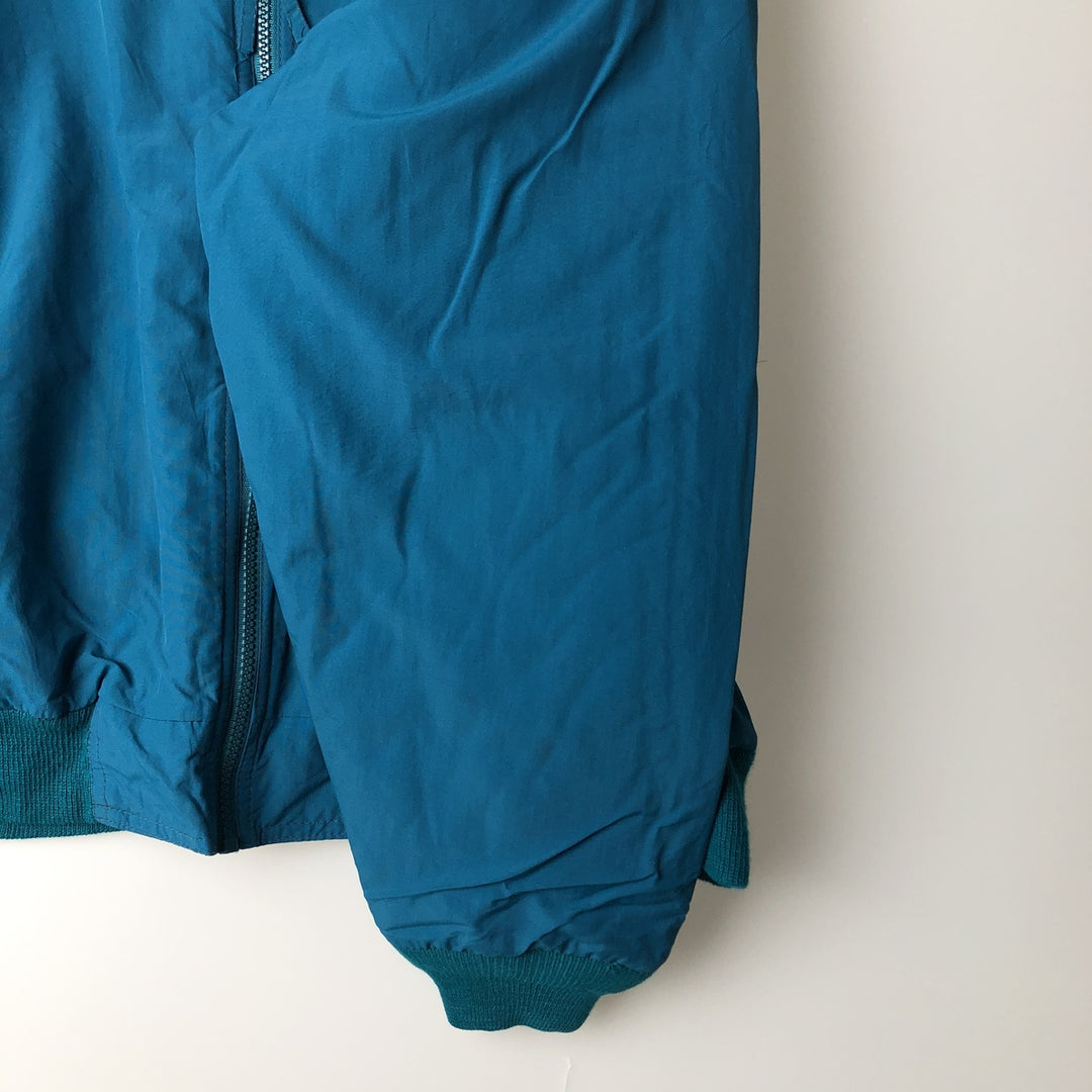 80s-90'S Eddie Bauer WINDfoil Padded Puffer Jacket with Black Tag, Made in USA, Men's Size Medium Nylon turquoise blue Vintage Second Hand